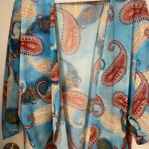 Paisley print cover up in beautiful colors